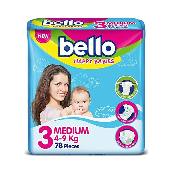 Bello Baby Diapers Midi size 3 78Pcs