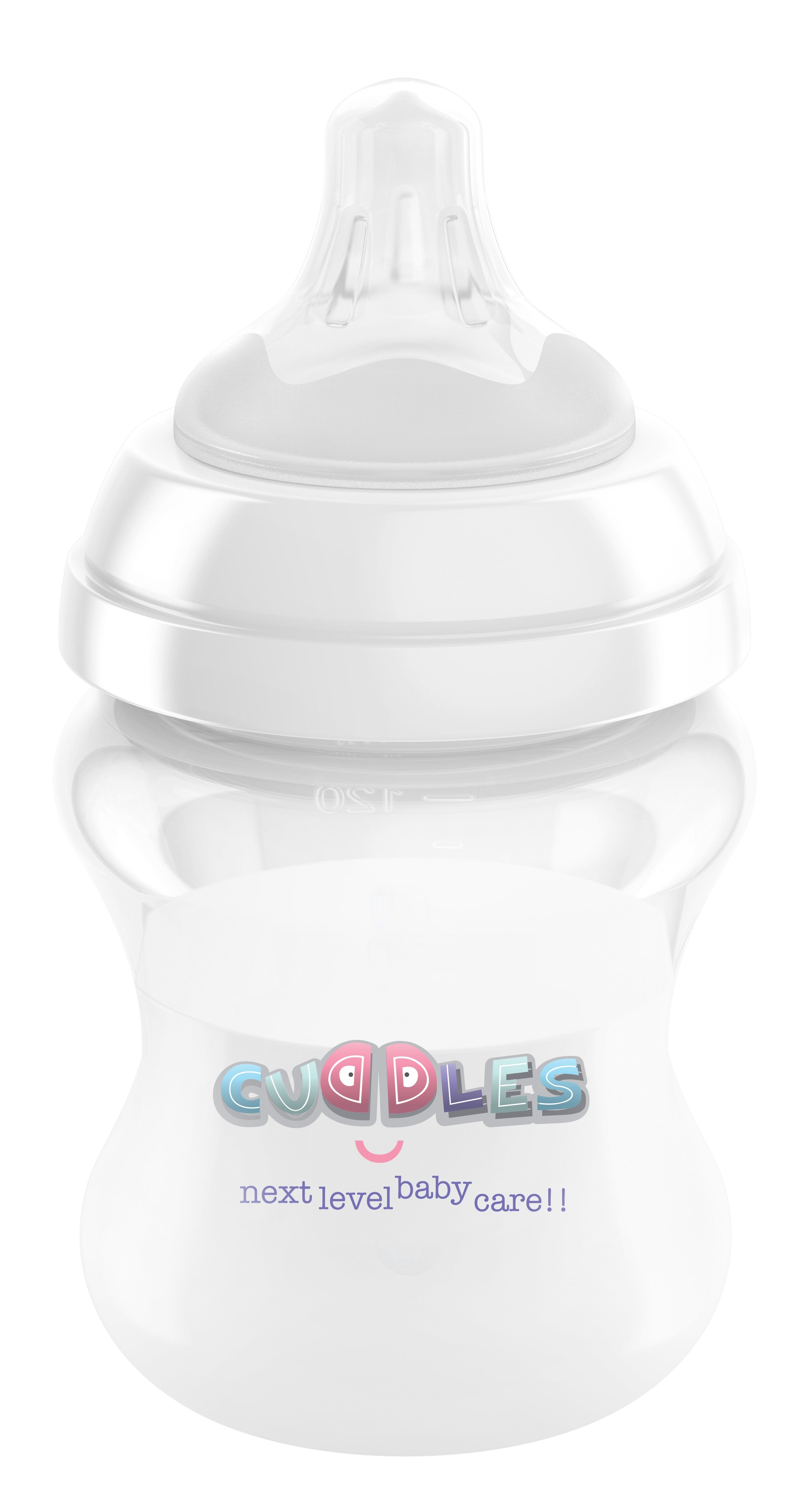 Cuddles Baby Feeding Bottle Pink 150ml