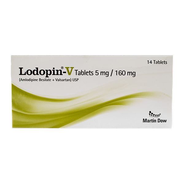 Lodopin-V Tablets 5mg/160mg (1 Box = 1 Strip)(1 Strip = 14 Tablets)