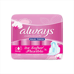 Always Cotton Soft Maxi Thick Sanitary Pads Extra Long Sanitary Pads 6Pcs
