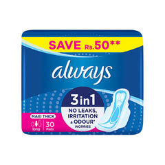 Always Maxi Thick Long Sanitary Pads 30Pcs