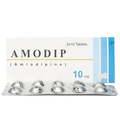 Amodip Tablets 10mg (1 Box = 3 Strips) (1 Strip = 10 Tablets)