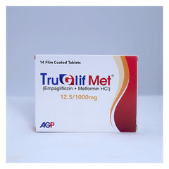 Truglifmet Tablets 12.5/1000mg (1 Box = 2 Strips) (1 Strip = 7 Tablets)