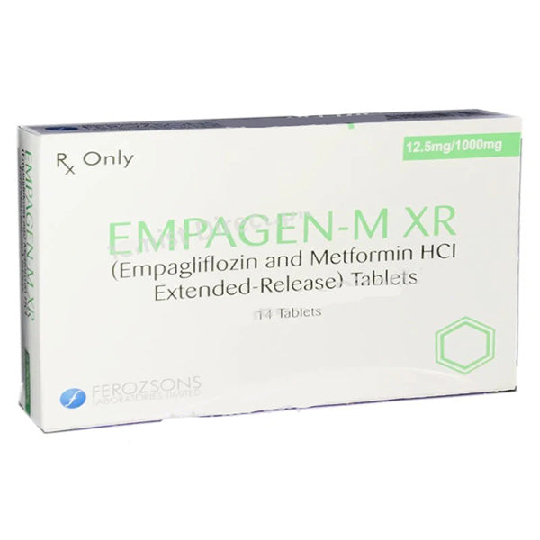 Empagen-M Tablets 12.5mg/500mg (1 Box = 14 Tablets)