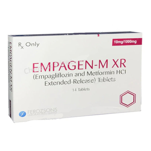 Empagen-M XR Tablets 10mg/1000mg (1 Box = 2 Strips) (1 Strip = 7 Tablets)