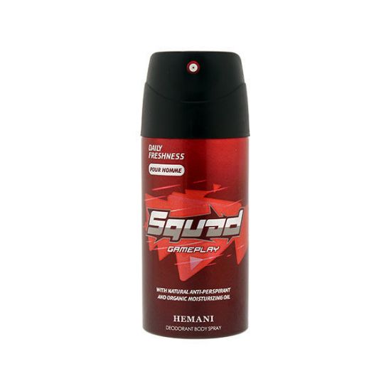 Hemani Squad Deodorant Spray Gameplay For Men Red 150ml