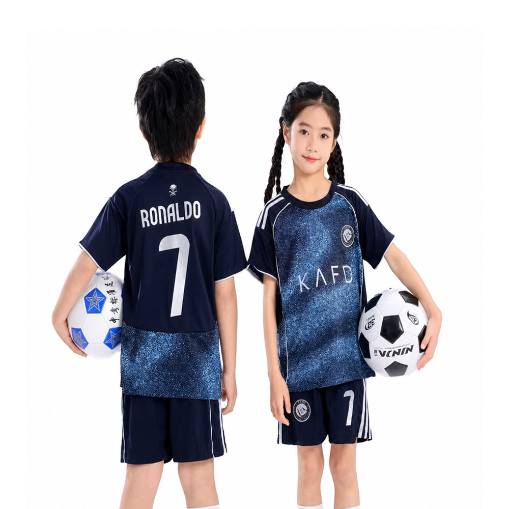 RONALDO 2PC FOOT-BALL JERSEY NAVY IRS-26 2-3 YEAR 023 13-14 YEAR - MamasJan KidsWear