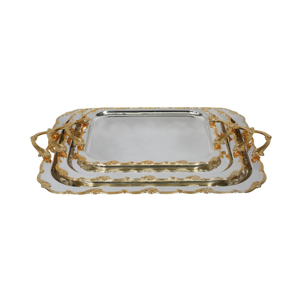 TRAY SET 3PC STEEL NAJIB NB5012 Default Title - MamasJan Crockery