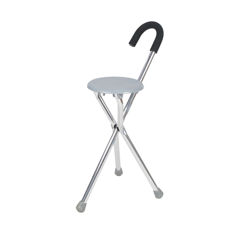 Adjustable Elderly Aluminium Alloy Walking Stick With Seat - The Healthcare Shop Pakistan