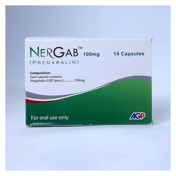 Nergab Capsules 100mg (1 Box = 2 Strips) (1 Strip = 7 Capsules)