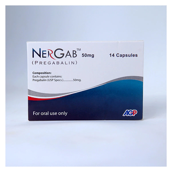 Nergab Capsules 50mg (1 Box = 2 Strips) (1 Strip = 7 Capsules)