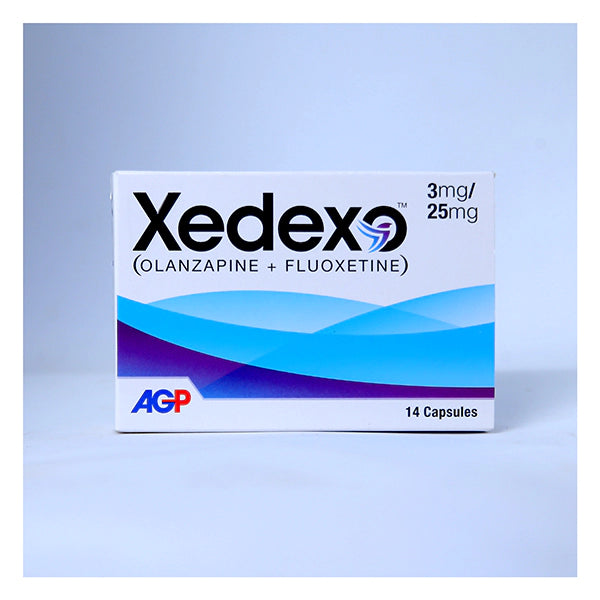 Xedexo Capsules 3mg/25mg (1 Box = 2 Strips) (1 Strip = 7 Capsules)