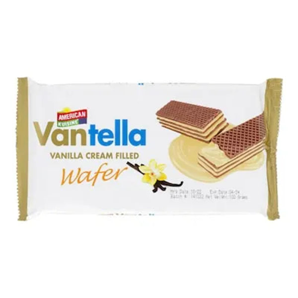 American Kuisine Vantella Vanilla Cream Filled Wafer 100g
