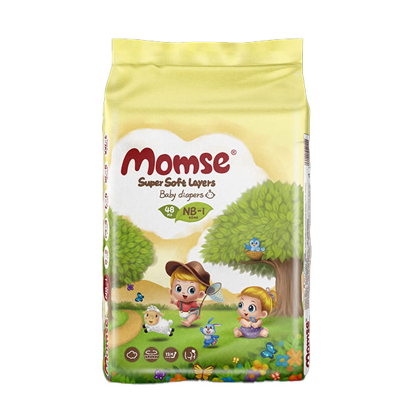 Momse Baby Diapers Economy Pack Newborn size 1 48Pcs