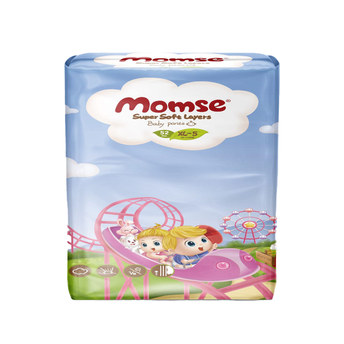 Momse Baby Pants Jumbo Pack X-Large size 5 52Pcs