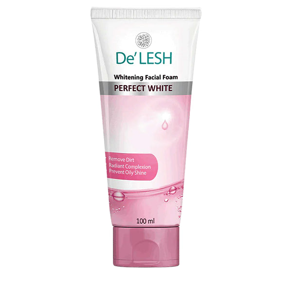 DeLesh Perfect White Whitening Facial Foam 100ml