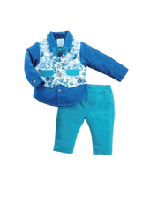 BOYS L/S 3PC PANT SHIRT SUIT MZW-24 3-4 YEAR 249-006B 3-4 year - MamasJan KidsWear