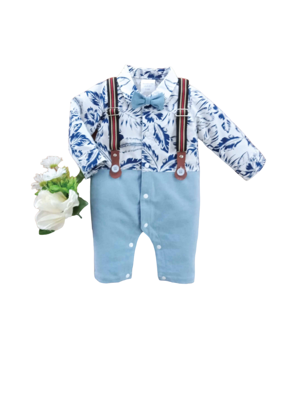 BOYS L/S 3PC SHIRT GAAS PANT SHIRT SUIT MZW-24 0-3M 249-007 6-9 month - MamasJan KidsWear