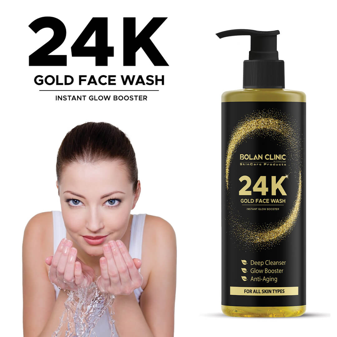 24K Gold Face Wash – Deep Cleanser, Glow Booster, Prevents Signs of Aging & Enhances Skin’s Elasticity