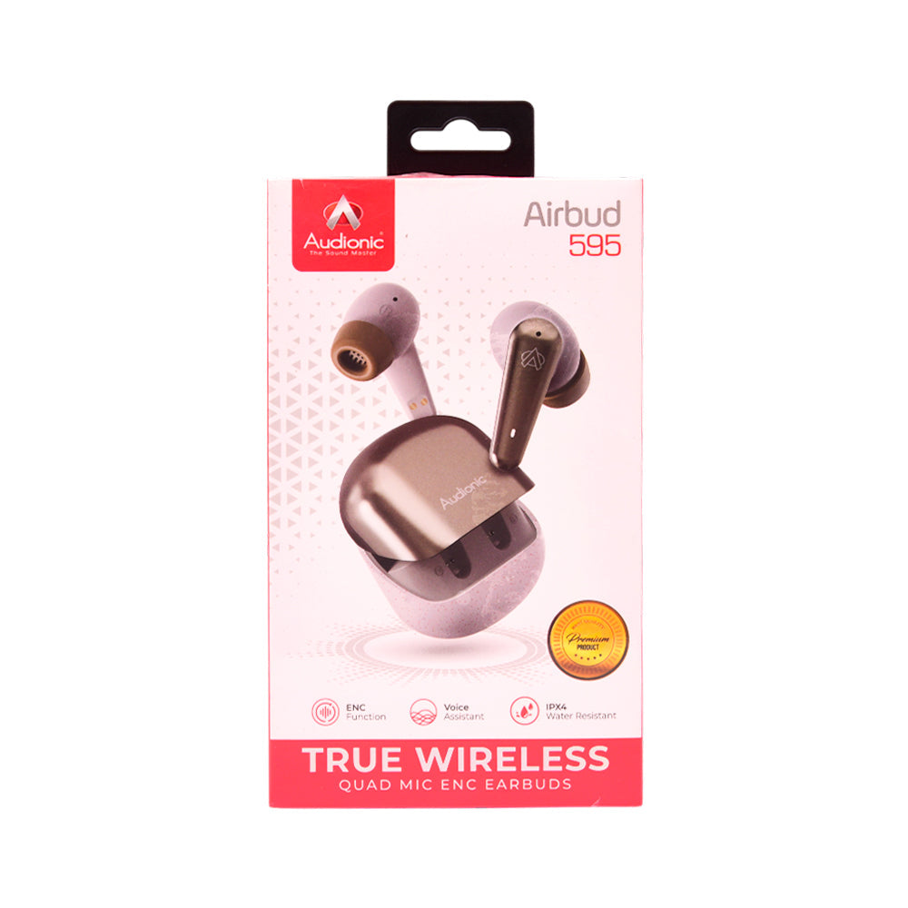 AUDIONIC EARBUDS AIRBUD 595 CHAMPAGNE WHITE Default Title - MamasJan Gift counter