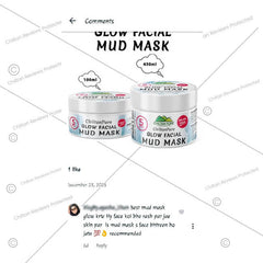 Glow Facial Mud Mask – Refine Pores, Soothes Skin, Absorbs Excess Oil, Boosts Skin’s Elasticity & Natural Glow!!