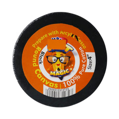3254 CANVAS BOARD ROUND BLACK 4INCH Default Title - MamasJan Toys