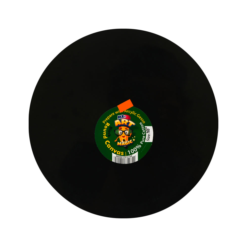596-3260 ROUND CANVAS BOARD BLACK 10 INCH Default Title - MamasJan Toys