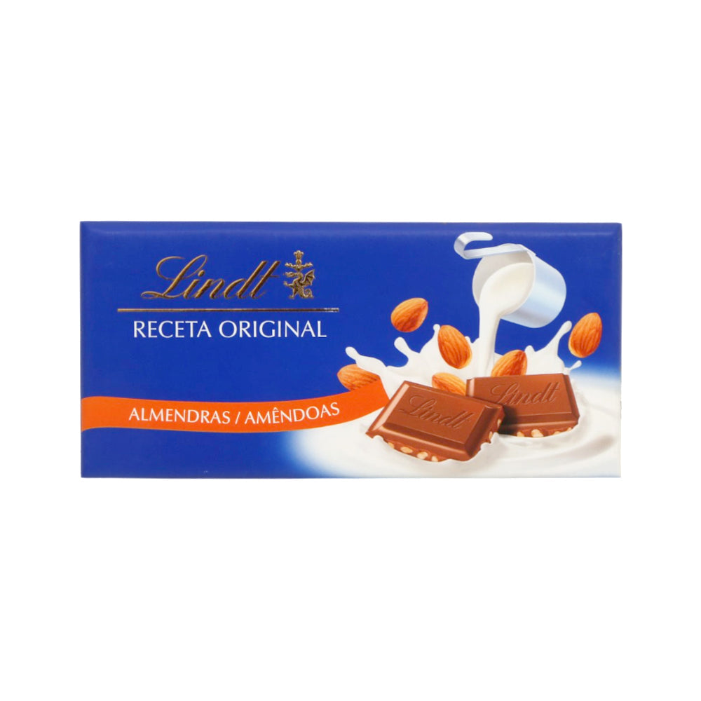LINDT CHOCOLATE MILK AND CRUNCHY ALMONDS 100 GM Default Title - MamasJan Grocery Food