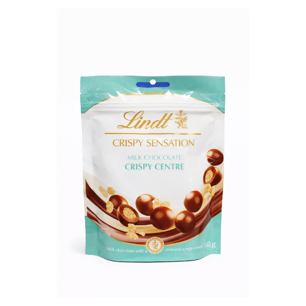 LINDT CHOCOLATE BALLS CRISPY SENSATION GREEN POUCH 150 GM Default Title - MamasJan Grocery Food