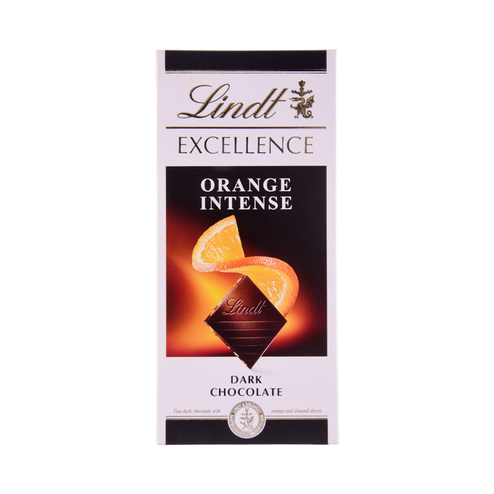 LINDT EXCELLENCE CHOCOLATE ORANGE DARK 100 GM Default Title - MamasJan GroceryFoods