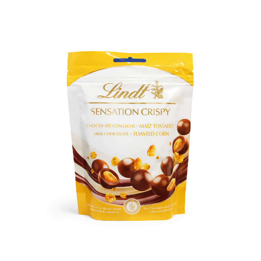 LINDT CHOCOLATE BALLS CRISP SENSATION YELLOW POUCH 150 GM Default Title - MamasJan Grocery Food