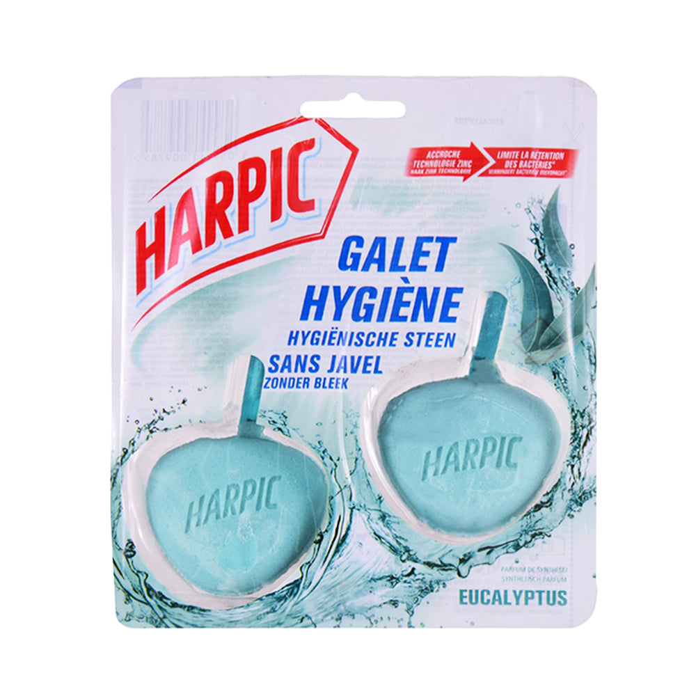 HARPIC TOILET AIR FRESHNER GALET HYGIENE EUCALYPTUS 2X40 GM Default Title - MamasJan Grocery Nonfood