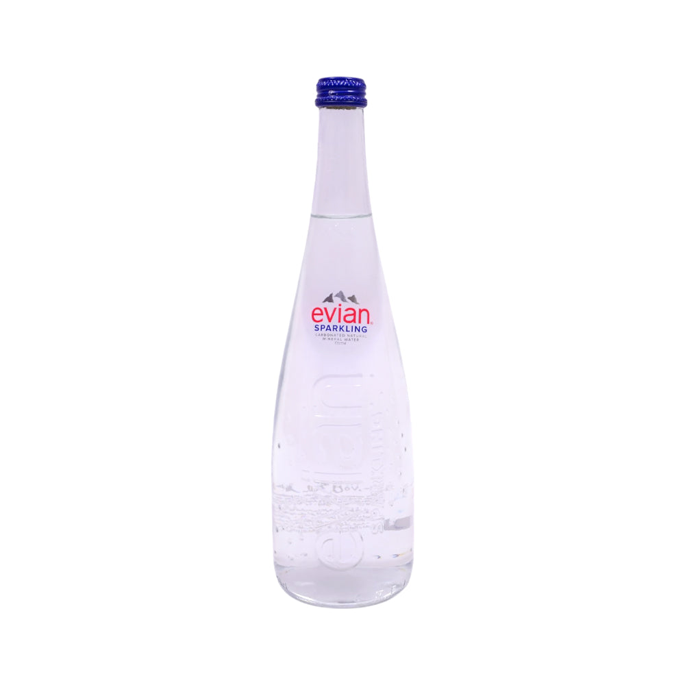 EVIAN MINERAL WATER SPARKLING GLASS BOTTLE 750ML Default Title - MamasJan Grocery Food