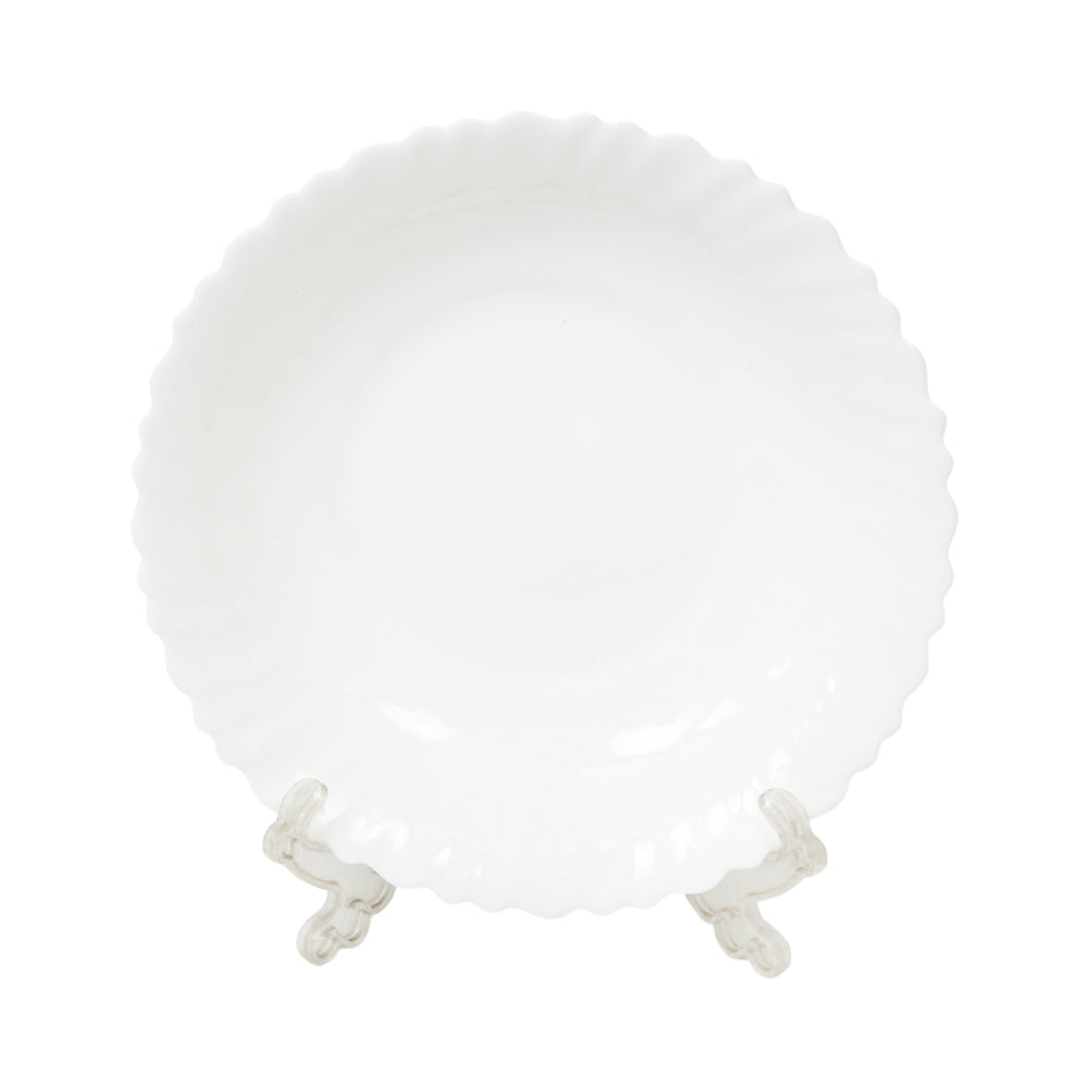 PLATE DEEP 8INCH MANAL WHITE M0104 Default Title - MamasJan Crockery