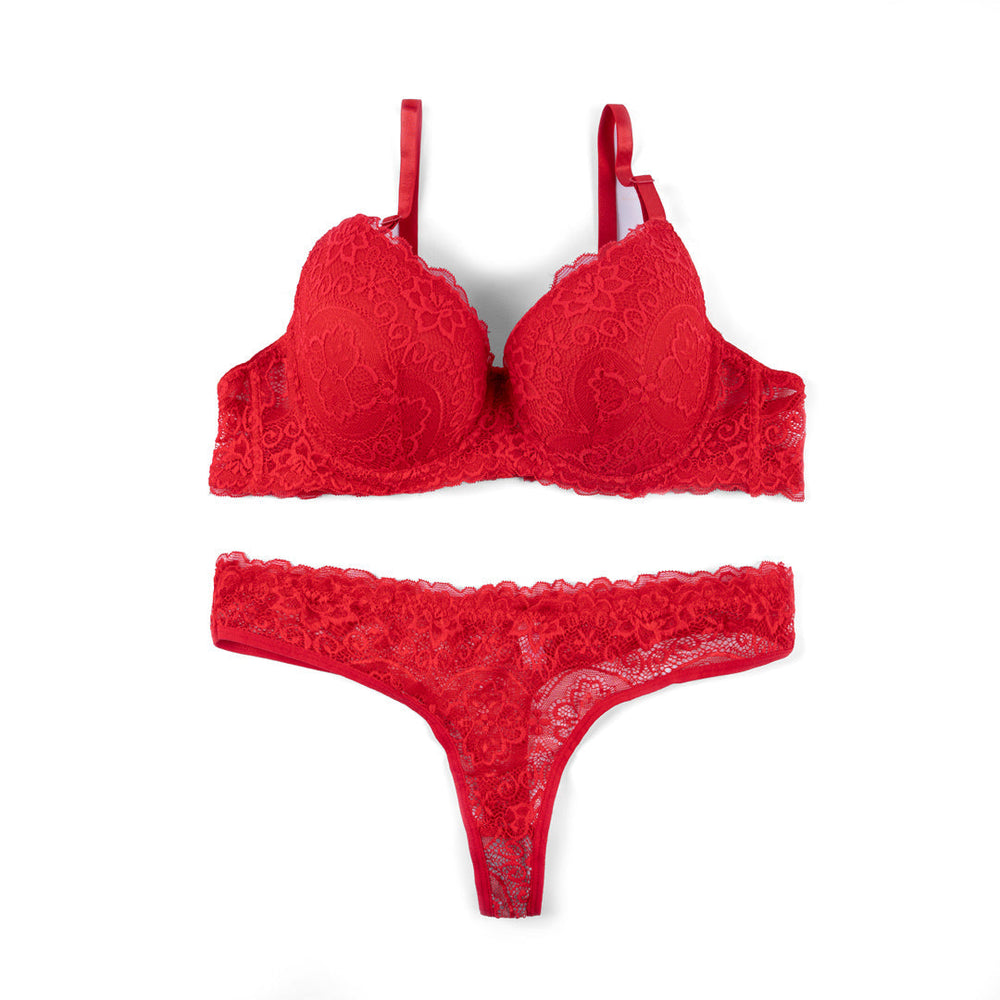 BELLEZA PADDED WIRED BRA SETS A3130 RED / 38-B - MamasJan Lingerie