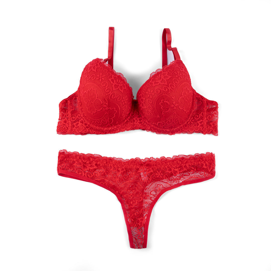 BELLEZA PADDED WIRED BRA SETS A3130 RED / 38-B - MamasJan Lingerie