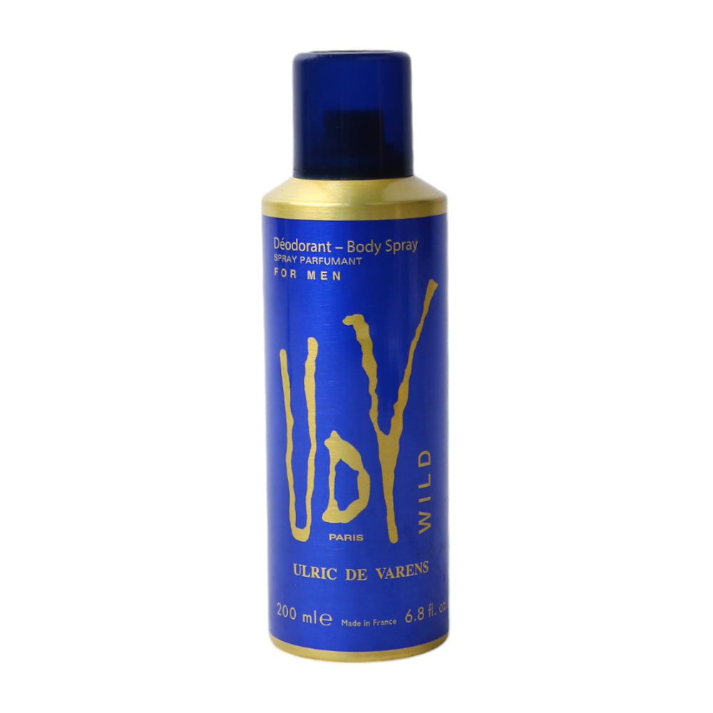 UDV DEODORANT BODY SPRAY FOR MEN WILD 200 ML Default Title - MamasJan Grocery Nonfood