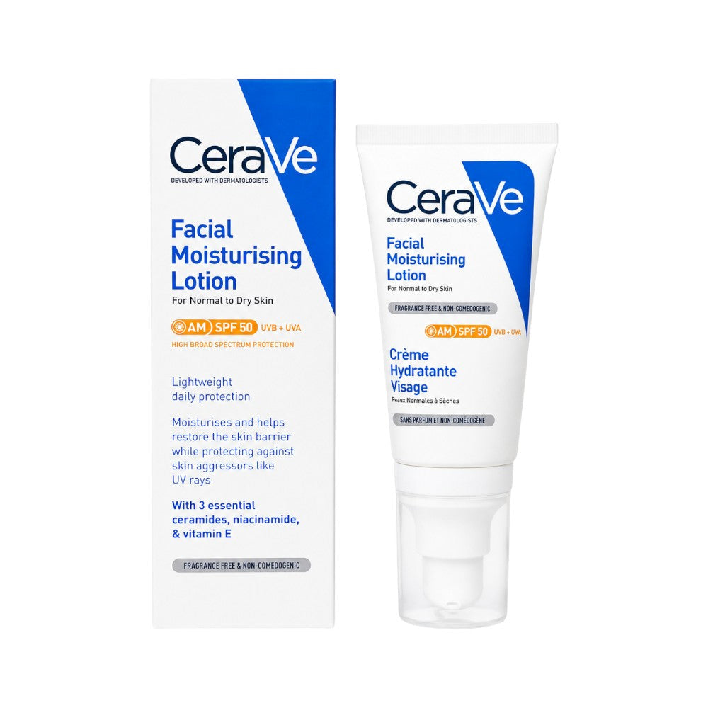 CERAVE AM FACIAL MOISTURISING LOTION SPF50 52ML Default Title - MamasJan Makeup