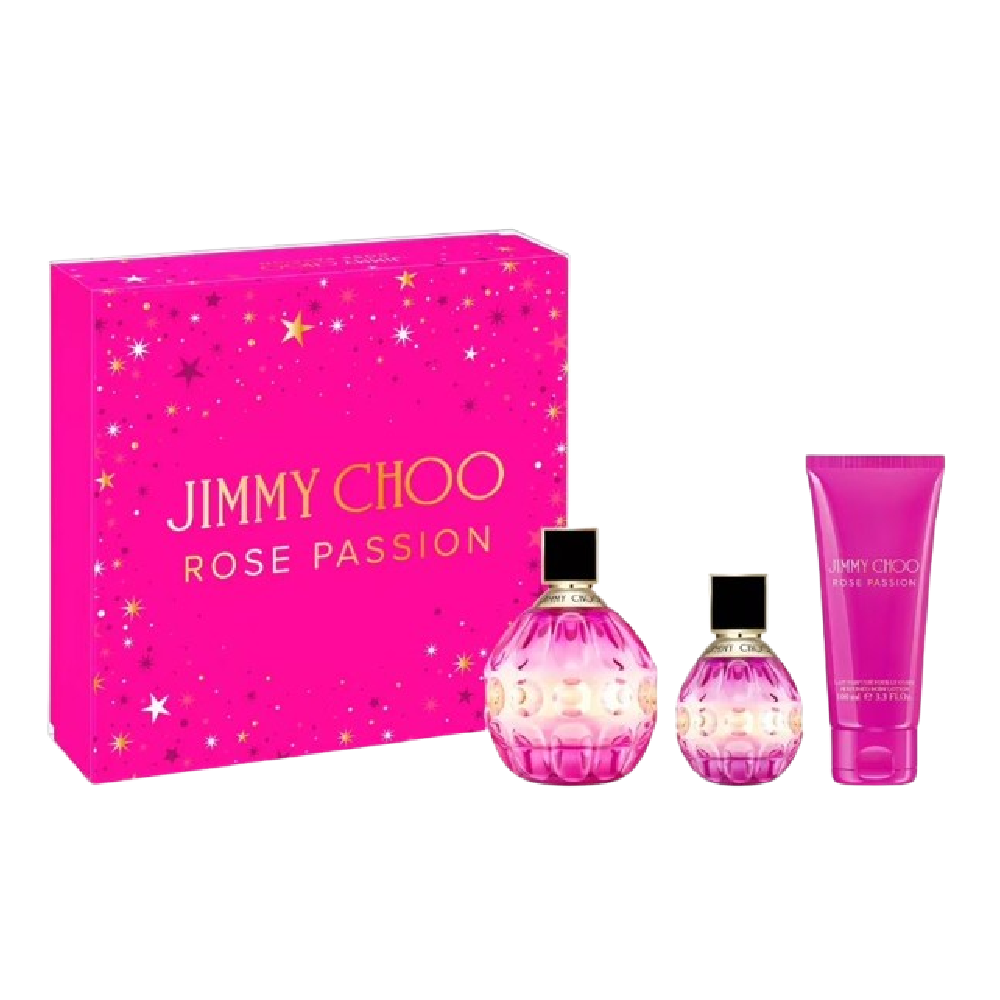 JIMMY CHOO ROSE PASSION FOR WOMEN 3 PCS GIFT SER Default Title - MamasJan Perfume