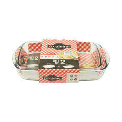 DISH SET 2PC OCUISINE RECTANGULAR 334SA05/1644 Default Title - MamasJan Crockery