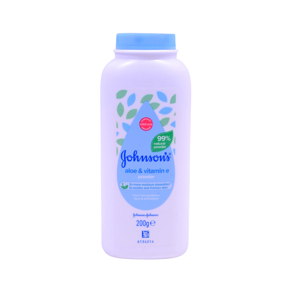 JOHNSONS BABY FRESH POWDER ALOE & VITAMIN-E 200 GM Default Title - MamasJan Baby Maternity Care
