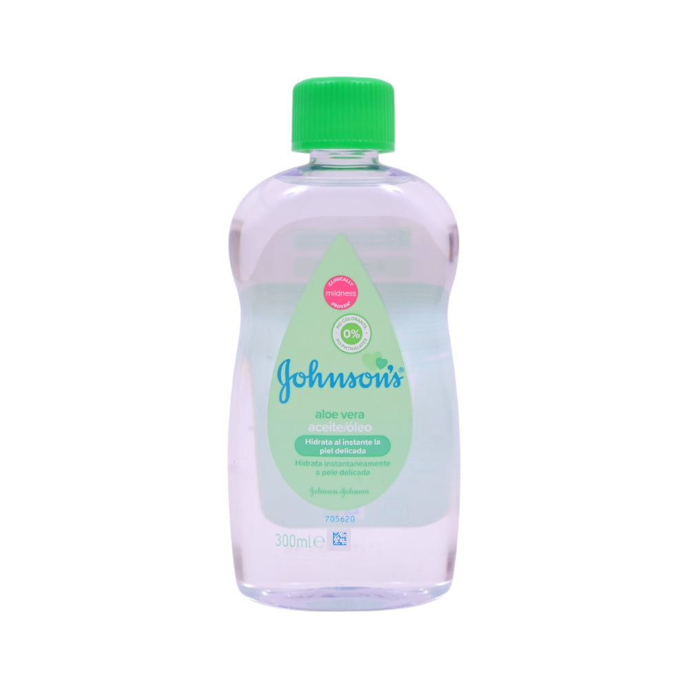 JOHNSONS BABY OIL ALOE VERA 300ML Default Title - MamasJan Baby Maternity Care