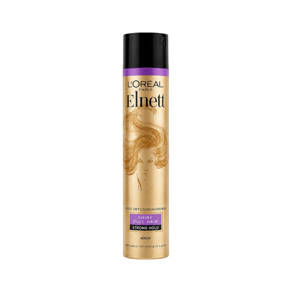 LOREAL ELNETT HAIR SHINE DULL STRONG HOLD SPRAY 400ML Default Title - MamasJan haircare