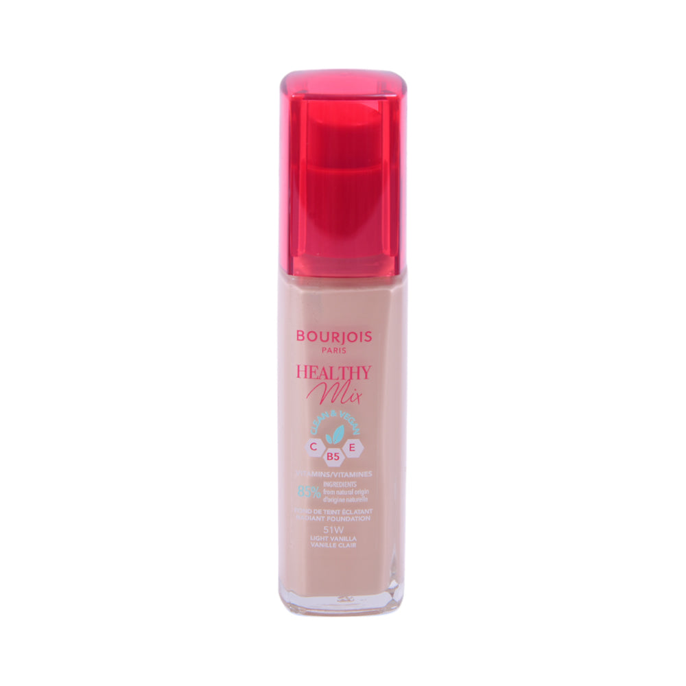 BOURJOIS HEALTHY MIX CLEAN VEGAN FOUNDATION 051 LIGHT VANILL Default Title - MamasJan Makeup