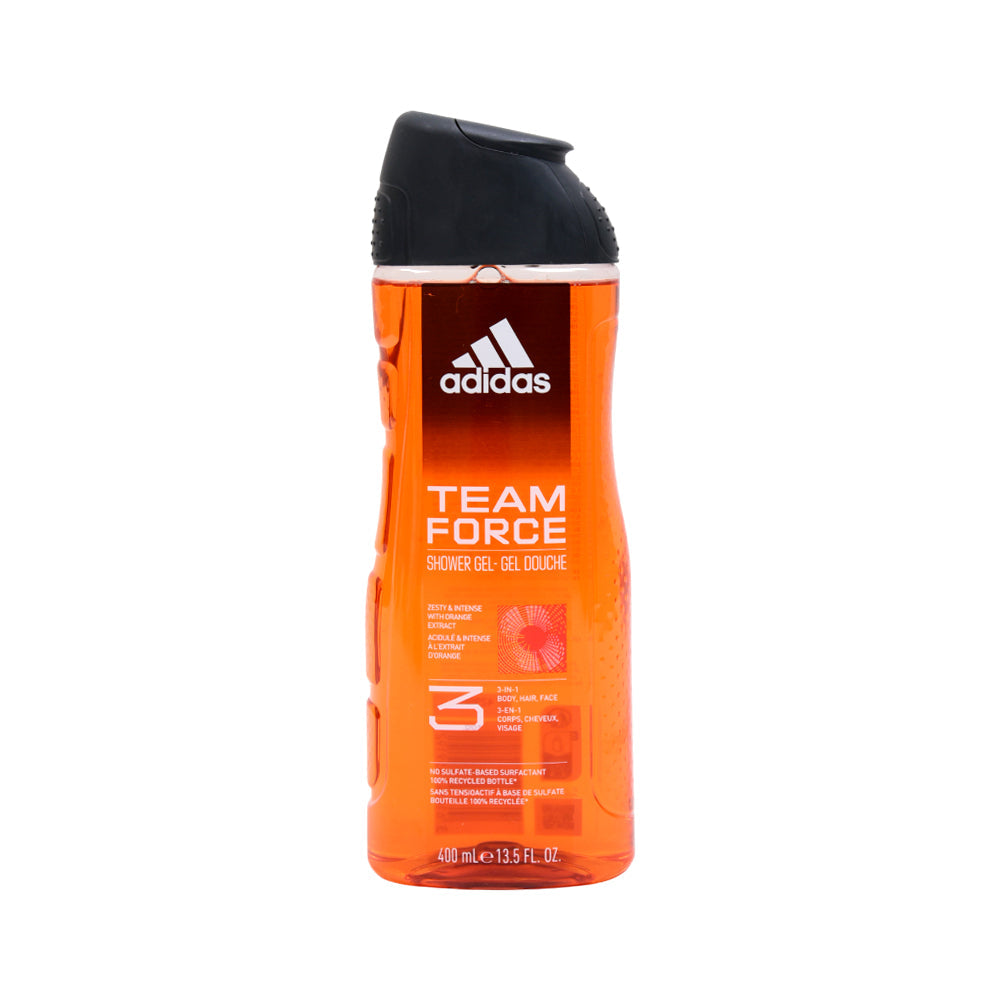 ADIDAS SHOWER GEL TEAM FORCE STIMULATING 3IN1 400 ML Default Title - MamasJan Grocery Nonfood