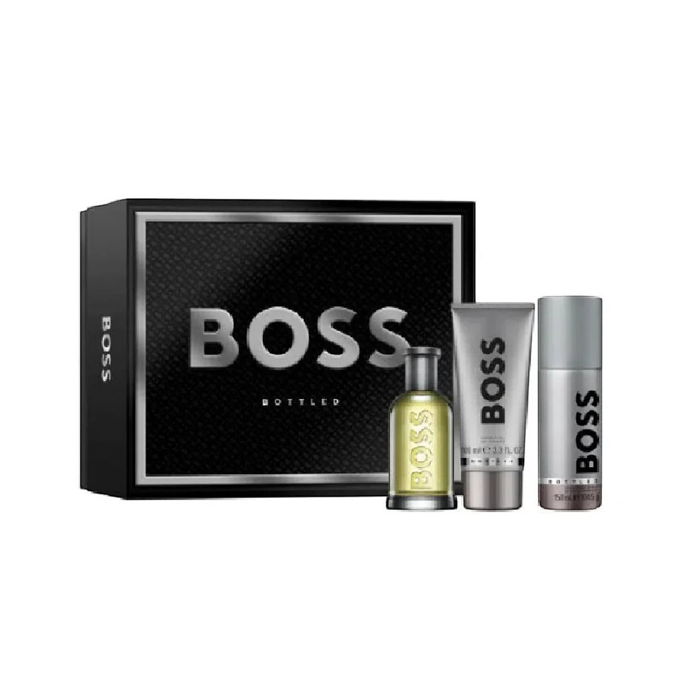 HUGO BOSS BOTTLED POUR HOMME EDT 3PC GIFT SET Default Title - MamasJan Perfume