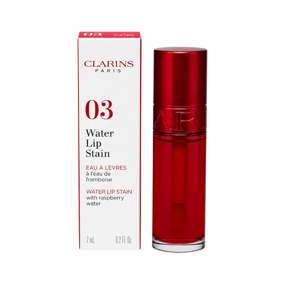 CLARINS WATER LIP STAIN 03 RED WATER 7 ML Default Title - MamasJan Makeup