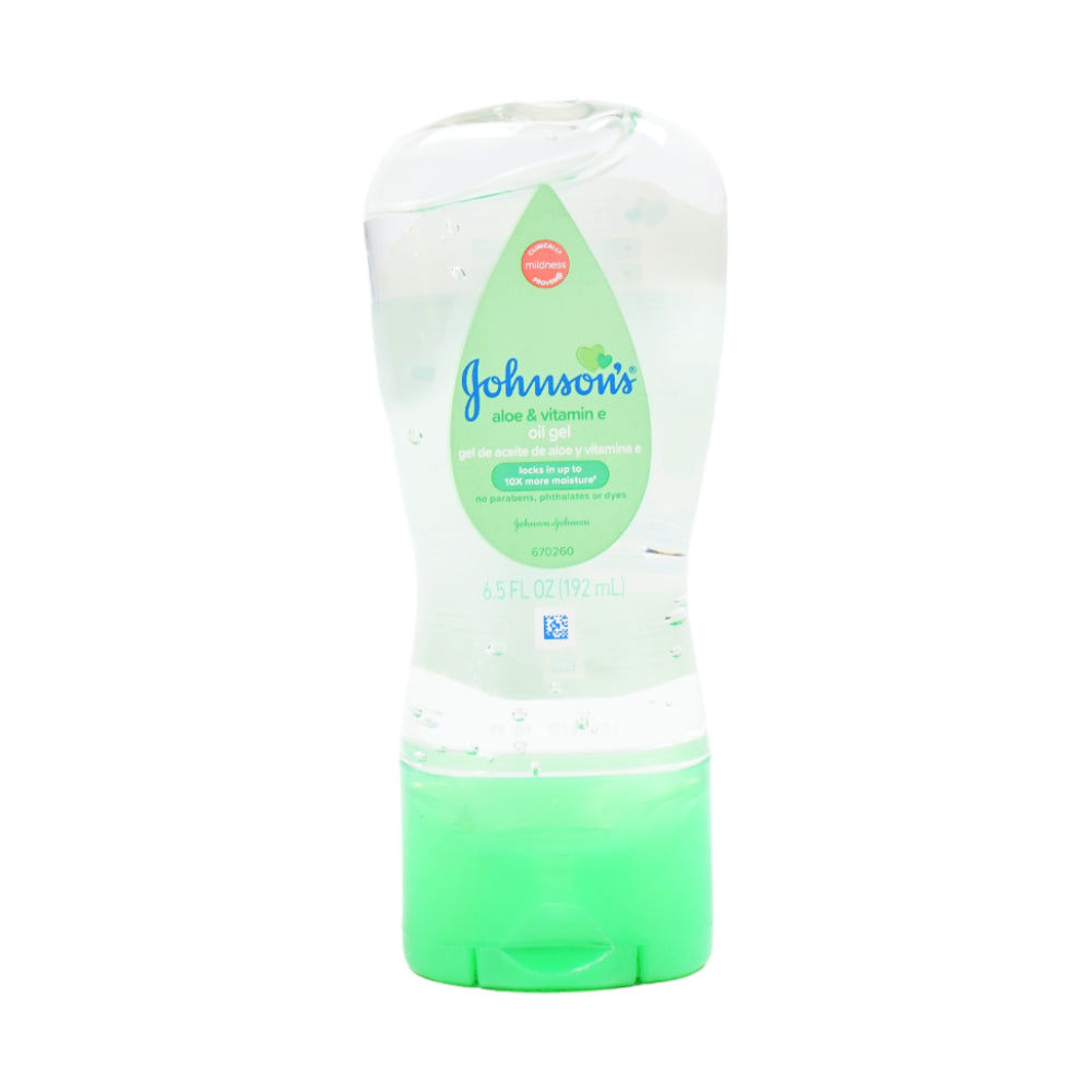 JOHNSONS BABY OIL GEL ALOE VERA AND VITAMIN E 192 ML Default Title - MamasJan Grocery Nonfood