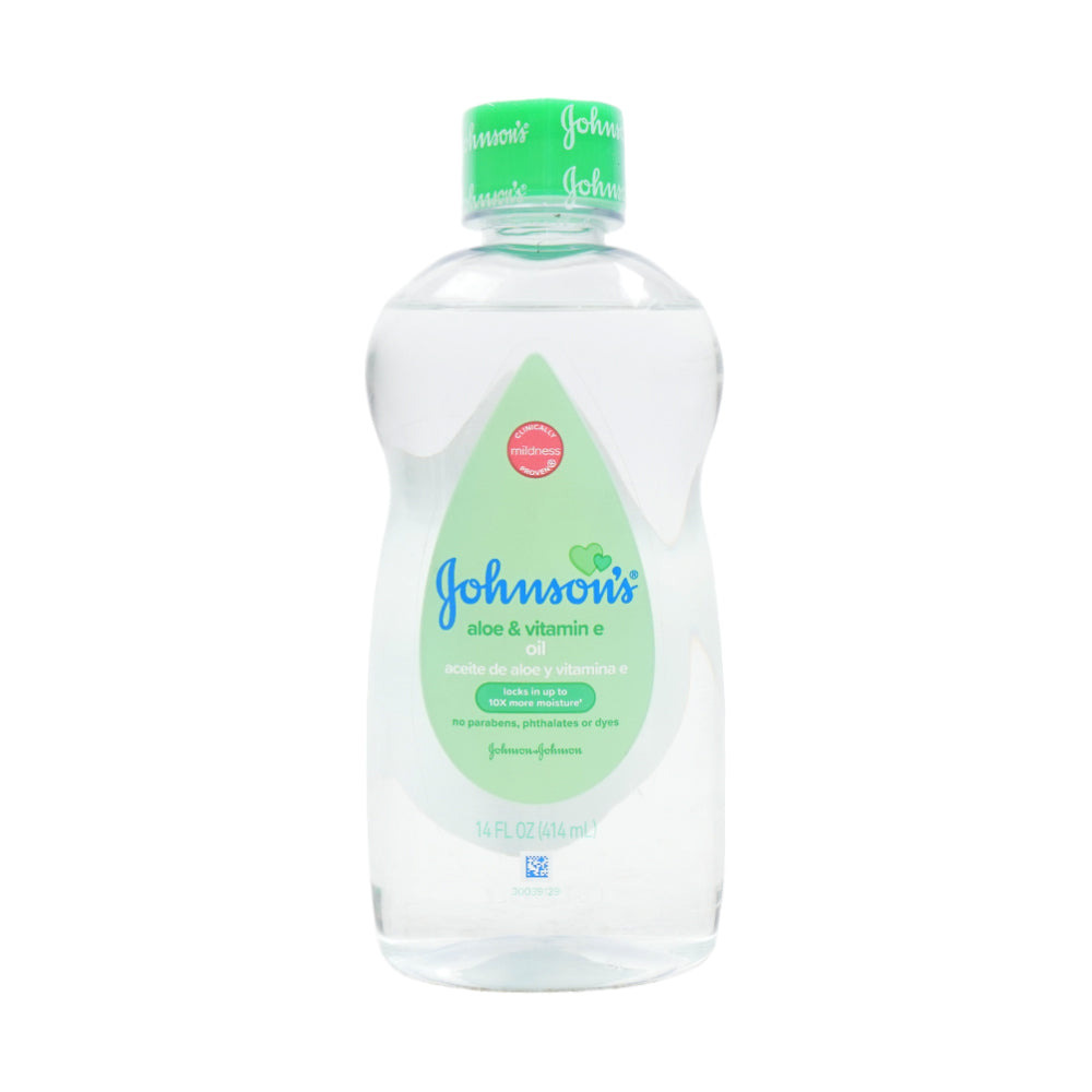 JOHNSONS BABY OIL ALOE VERA & VITAMIN E 414 ML Default Title - MamasJan Grocery Nonfood
