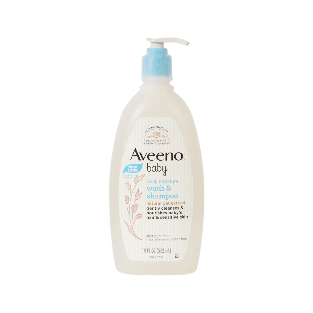 AVEENO BABY WASH AND SHAMPOO NATURAL OAT 532 ML Default Title - MamasJan Grocery Nonfood